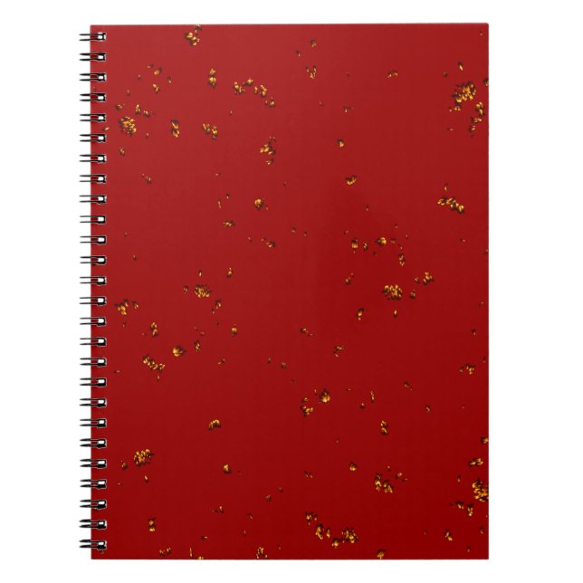 Red Fire Sparks Overlay Your Photo Notebook (Front)