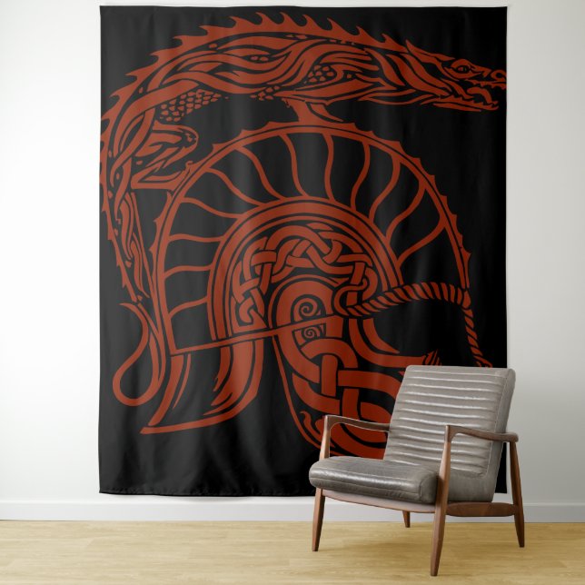 Red Fire Tapestry (In Situ)