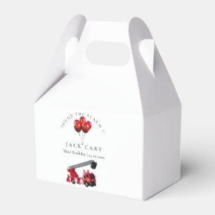 Red Fire Truck Birthday Party Favour Box