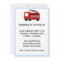 Red Fire Truck Blue Border Birthday Boy Invitation