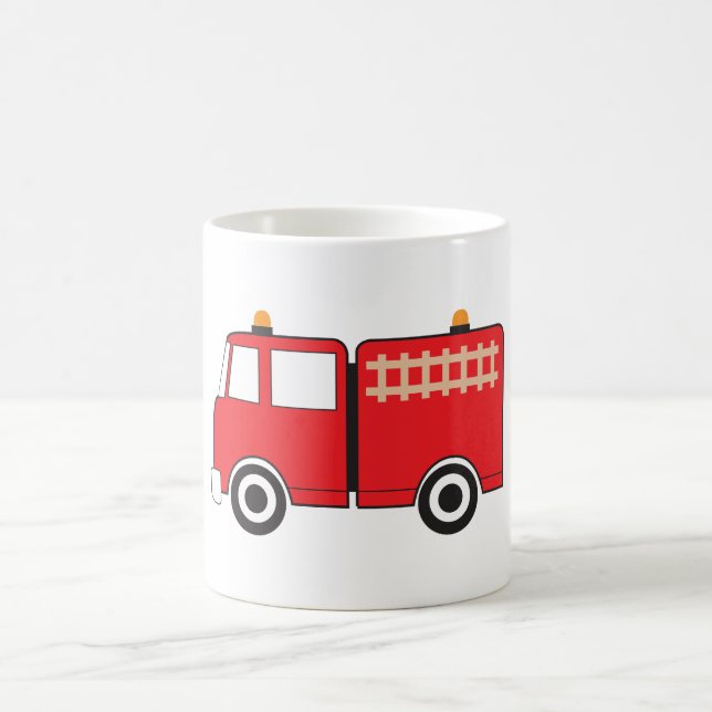 Red Fire Truck Coffee Mug (Center)