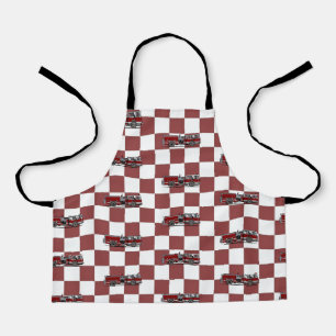 Red Fire Truck Fireman Boys Birthday Car party Apron