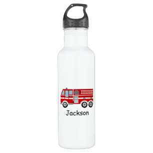 Red Fire Truck Kids Personalised 710 Ml Water Bottle