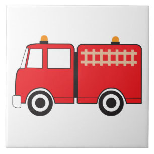 Red Fire Truck Kids Tile