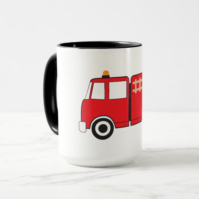 Red Fire Truck Mug (Front Left)