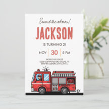 Red Fire Truck Party Décor | Custom Kids Birthday