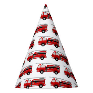 Red Fire Truck Party Hat