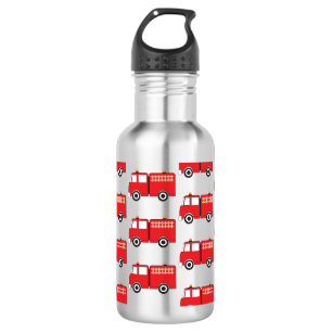Red Fire Truck Pattern 532 Ml Water Bottle