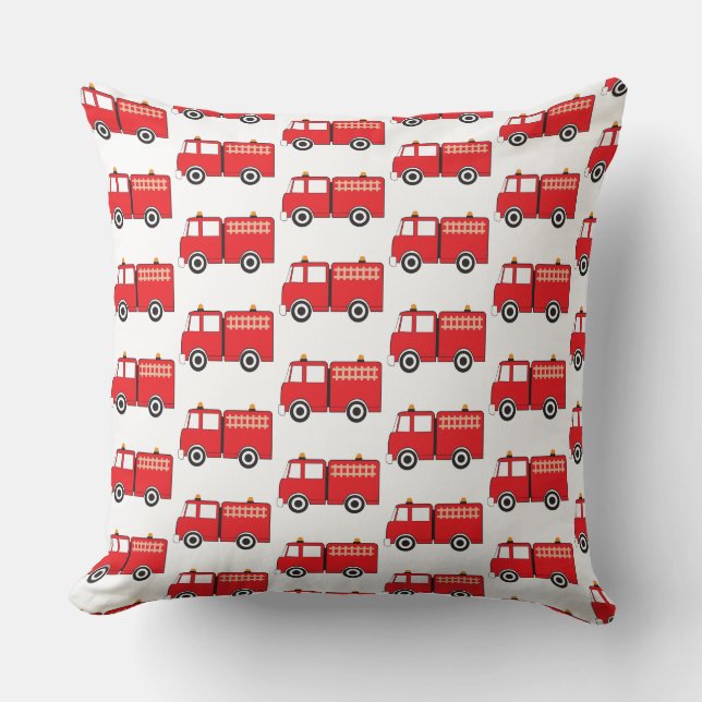 Red Fire Truck Pattern Cushion (Front)