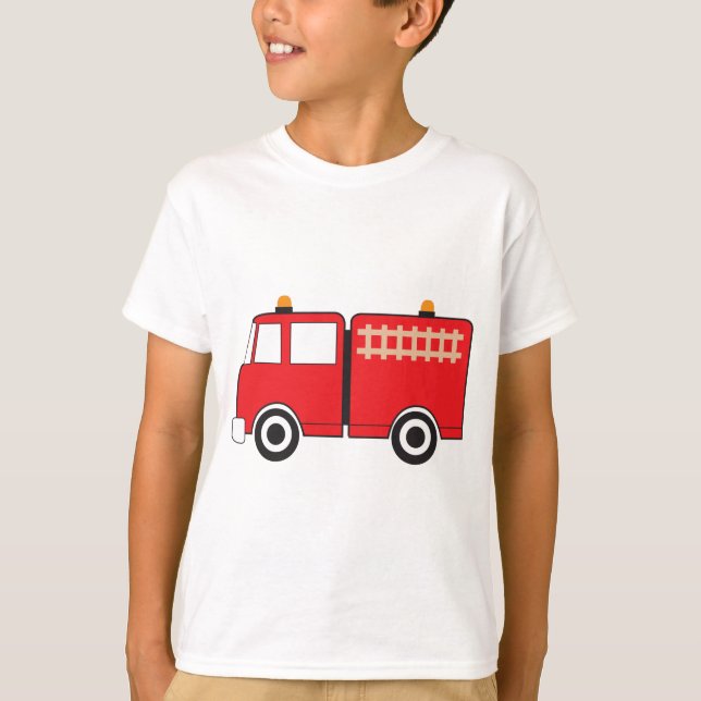 Red Fire Truck T-Shirt (Front)