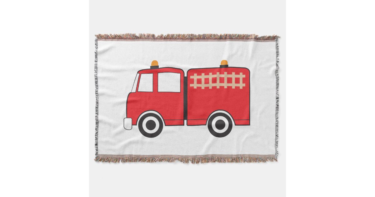 Red Fire Truck Throw Blanket Zazzle