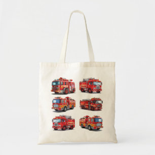 Red Fire Truck Tote Bag