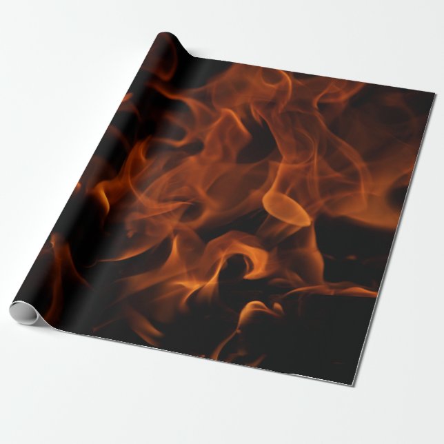 Red fire wallpaper wrapping paper (Unrolled)