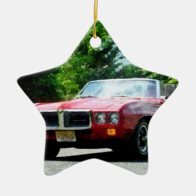 Red Firebird Convertible Ceramic Tree Decoration (Front)