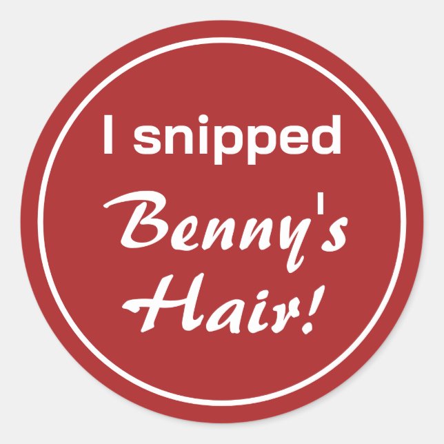 Red firetruck upsherin birthday  classic round sticker (Front)