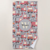 Red Firetrucks Firefighter Kids Personalised