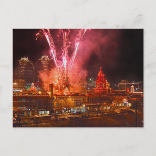 Red Fireworks over The Plaza, Kansas City Postcard
