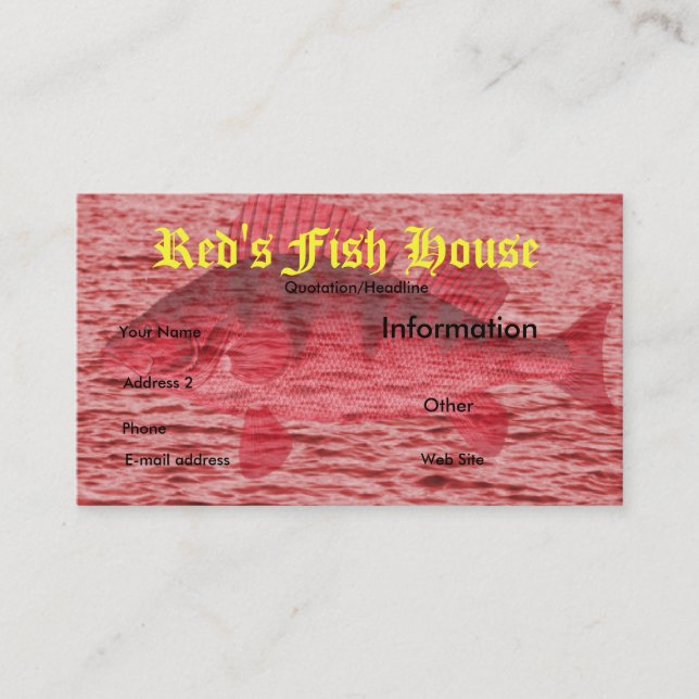 Red Fish business card (Front)