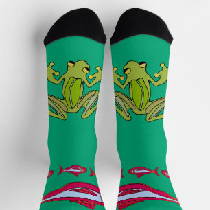 Red Fish Crew Socks