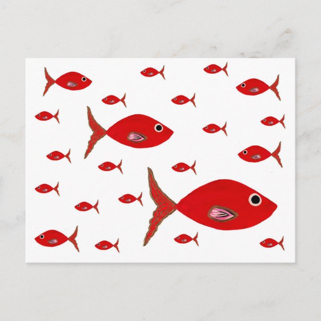 Red Fish Postcard (Front)