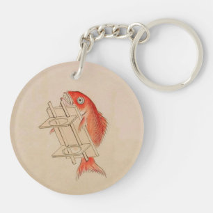 Red Fish Yokai (Wedding Scroll) Key Ring