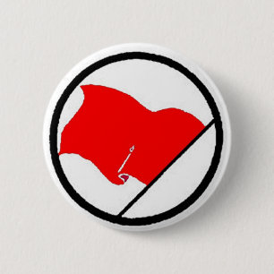 Red flag 6 cm round badge