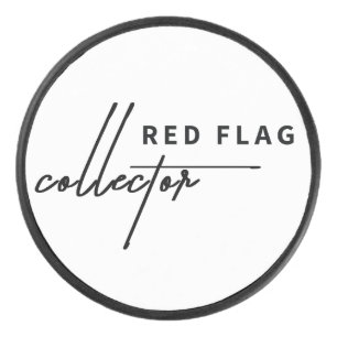Red Flag – Game On, Warning Ahead Hockey Puck