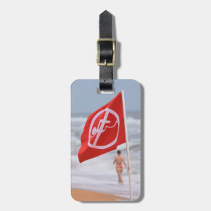 Red Flag on the Beach  --  Florida  Luggage Tag