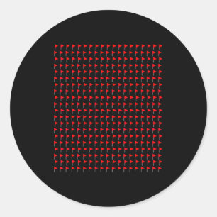 Red Flags Meme Lover Trendy Funny Social  Classic Round Sticker