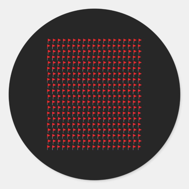 Red Flags Meme Lover Trendy Funny Social  Classic Round Sticker (Front)