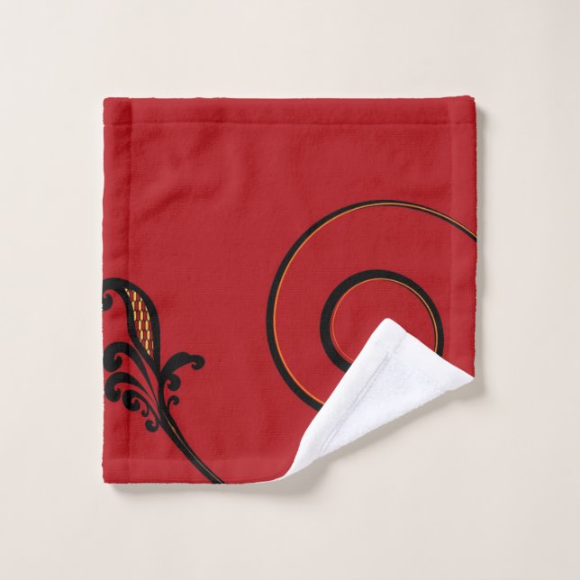 Red Flair Bathroom Set (Wash Cloth)