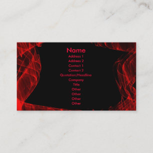 red flame fractal business card