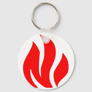 Red Flame sign Key Ring