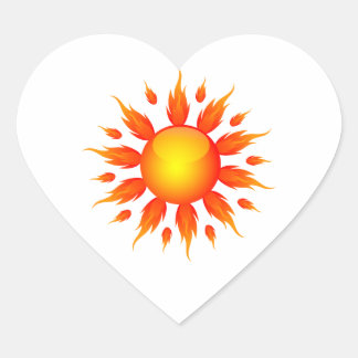 red flame sun ecology graphic.png heart sticker
