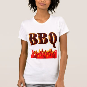 Red Flames BBQ Saying T-Shirt