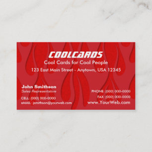 Red Flames Business Card