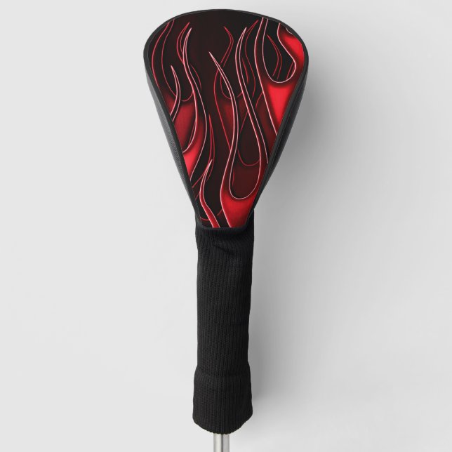 Red Flames Golf Head Cover (Front)