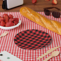 Red Flannel Buffalo Check Pattern