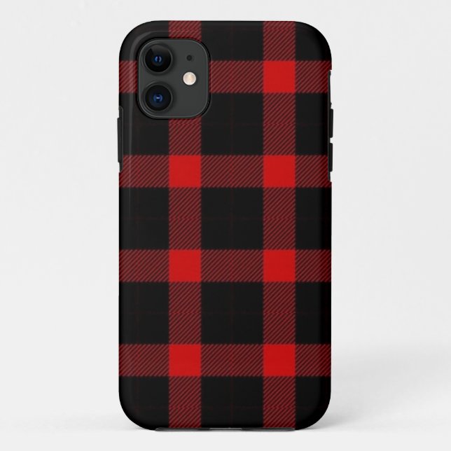 Red flannel iPhone case (Back)