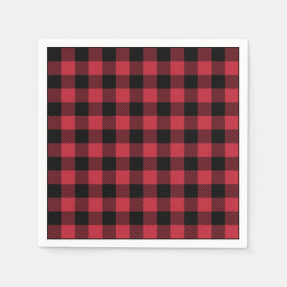 Red Flannel Rustic Paper Napkins