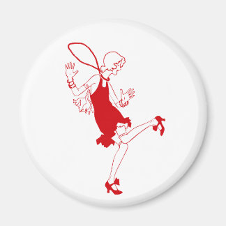 red flapper girl magnet