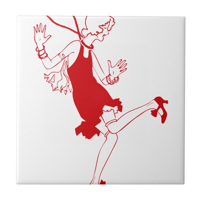 red flapper girl tile (Front)