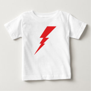 Red Flash Lightning Bolt Baby T-Shirt