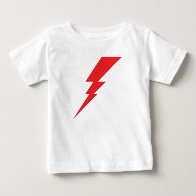 Red Flash Lightning Bolt Baby T-Shirt (Front)