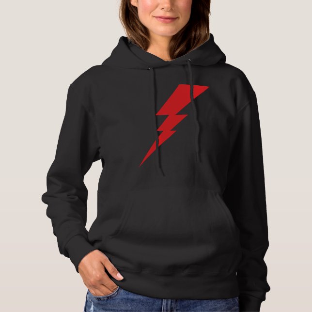 Red Flash Lightning Bolt Hoodie (Front)