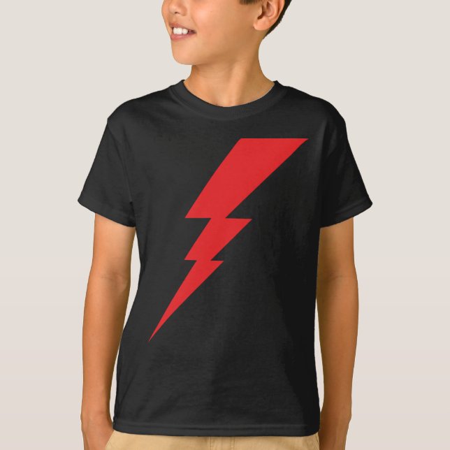Red Flash Lightning Bolt T-Shirt (Front)