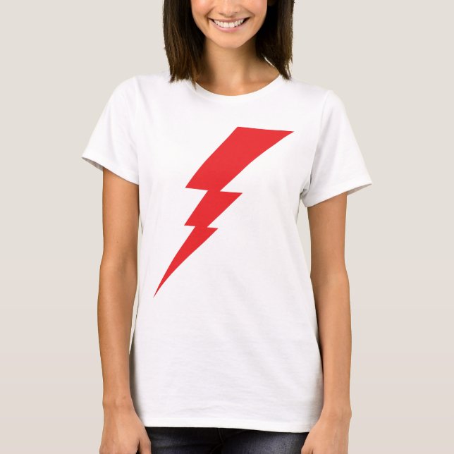 Red Flash Lightning Bolt T-Shirt (Front)