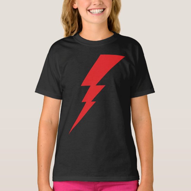 Red Flash Lightning Bolt T-Shirt (Front)