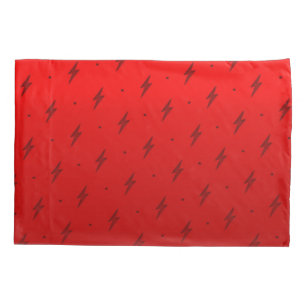 Red Flash Pattern Pillowcase