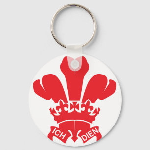Red Fleur de Lis Key Ring